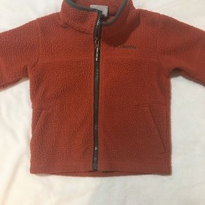 Columbia Boys 3T Orange Fleece Jacket! GUC!